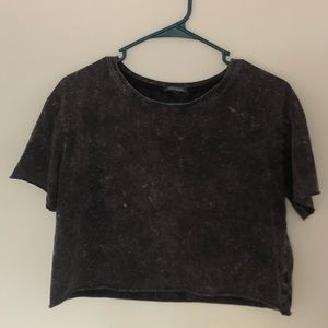 Dark grey loose crop top